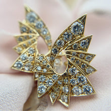 Vintage Retro Star Burst Style Cluster Earrings 14K Yellow Gold