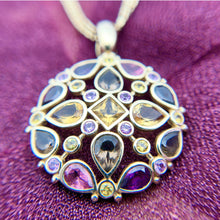 Vintage Mixed Gemstone Necklace 14K Yellow Gold