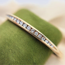 Vintage Diamond Bangle Bracelet 14K Yellow Gold