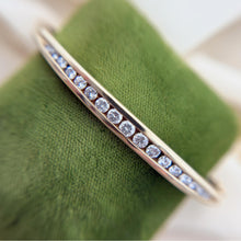 Vintage Diamond Bangle Bracelet 14K Yellow Gold