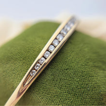 Vintage Diamond Bangle Bracelet 14K Yellow Gold