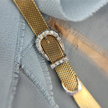 Vintage Retro Era Buckle Bracelet 14K Yellow & White Gold