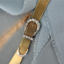 Vintage Retro Era Buckle Bracelet 14K Yellow & White Gold
