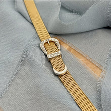 Vintage Retro Era Buckle Bracelet 14K Yellow & White Gold