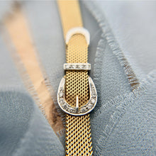 Vintage Retro Era Buckle Bracelet 14K Yellow & White Gold
