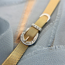 Vintage Retro Era Buckle Bracelet 14K Yellow & White Gold