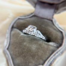 Vintage Platinum 1.07 Carat Old-European cut  Diamond Engagement Ring