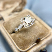 Vintage 1.96 Carat Old European-cut Diamond Engagement Ring GIA