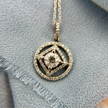 Vintage 1.3 Carat Diamond Necklace 14K White Gold
