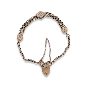 VICTORIAN ROSE GOLD HEART BRACELET