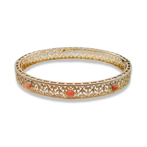 14K CONTEMPORARY CORAL BANGLE