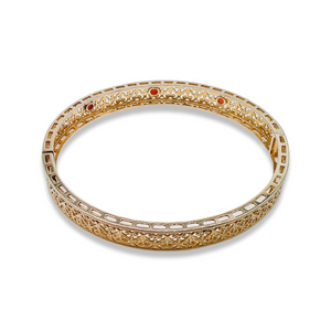 14K CONTEMPORARY CORAL BANGLE