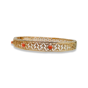 14K CONTEMPORARY CORAL BANGLE