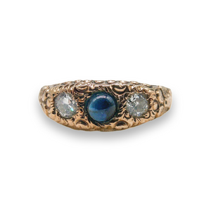 VICTORIAN DIAMOND AND SAPPHIRE RING