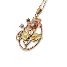 VICTORIAN TRIGOLD DIAMOND NECKLACE