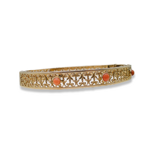 14K CONTEMPORARY CORAL BANGLE