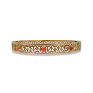 14K CONTEMPORARY CORAL BANGLE