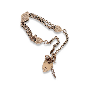 VICTORIAN ROSE GOLD HEART BRACELET