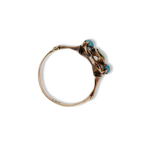 VICTORIAN PERIDOT PEARL RING