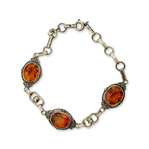 RETRO 14K CITRINE BRACELET