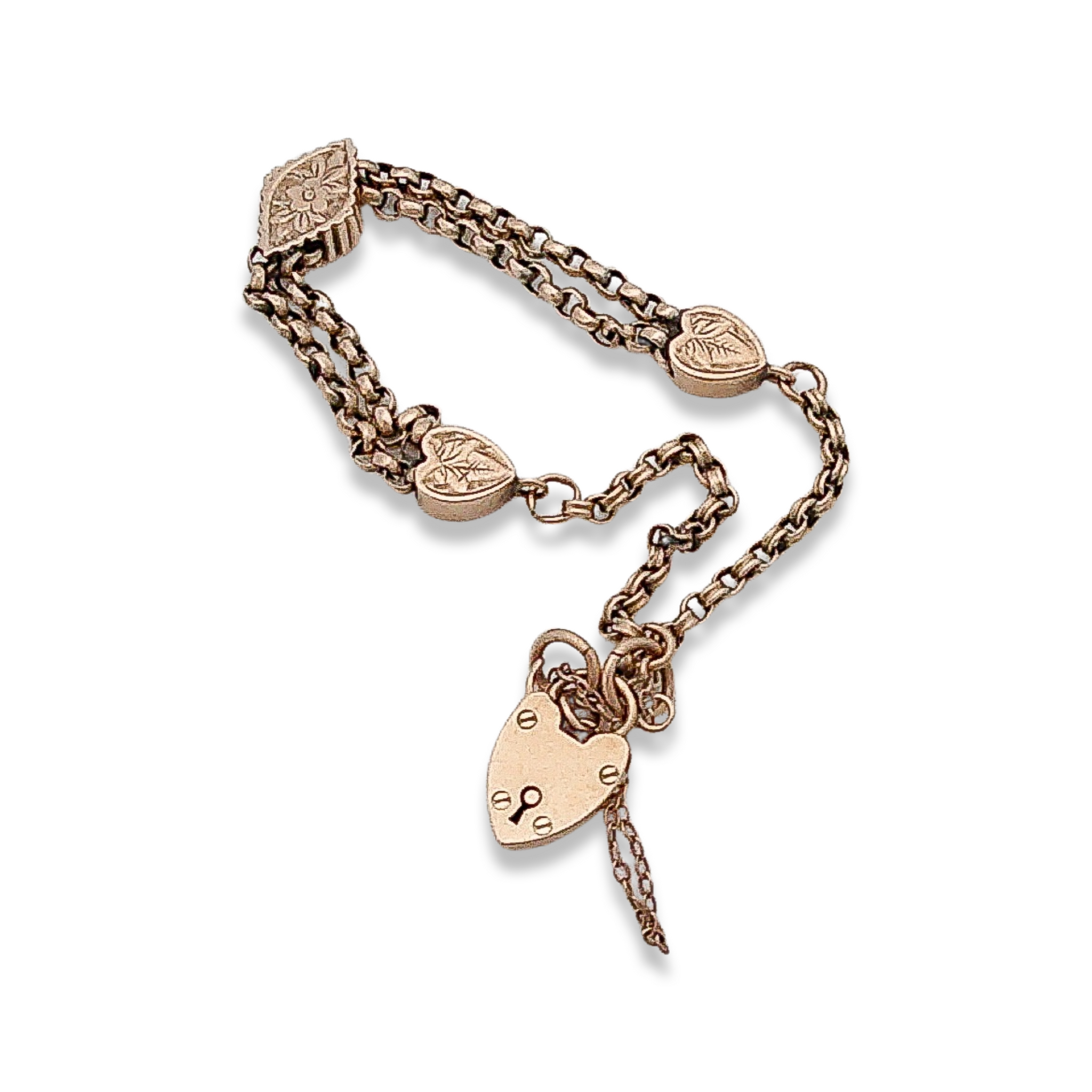 VICTORIAN ROSE GOLD HEART BRACELET – Heirloom Jewelers