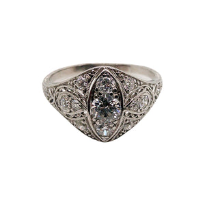 EDWARDIAN PLATINUM AND DIAMOND RING