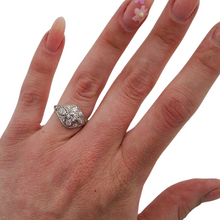 EDWARDIAN PLATINUM AND DIAMOND RING