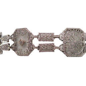 ART DECO CAMPHOR FILIGREE BRACELET