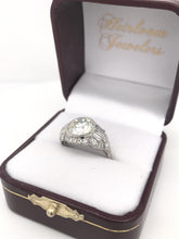 ANTIQUE ART DECO 3.20 CARAT DIAMOND PLATINUM RING