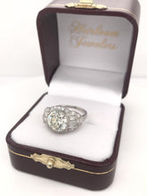 ANTIQUE ART DECO 3.20 CARAT DIAMOND PLATINUM RING