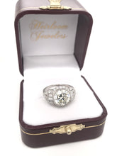 ANTIQUE ART DECO 3.20 CARAT DIAMOND PLATINUM RING
