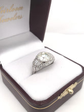 ANTIQUE ART DECO 3.20 CARAT DIAMOND PLATINUM RING
