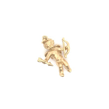 VINTAGE MID CENTURY 18K GOLD CUPID CHARM