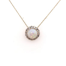 ANTIQUE VICTORIAN ERA OPAL AND DIAMOND NECKLACE