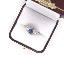 ANTIQUE ART DECO SAPPHIRE AND DIAMOND RING