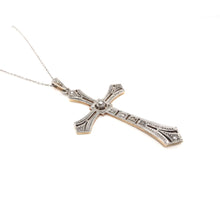 ANTIQUE ART DECO ERA ROSE CUT DIAMOND FILIGREE CROSS PENDANT