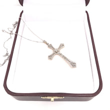 ANTIQUE ART DECO ERA ROSE CUT DIAMOND FILIGREE CROSS PENDANT