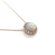 ANTIQUE VICTORIAN ERA OPAL AND DIAMOND NECKLACE