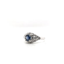 ANTIQUE ART DECO SAPPHIRE AND DIAMOND RING