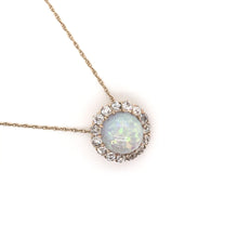 ANTIQUE VICTORIAN ERA OPAL AND DIAMOND NECKLACE