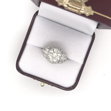 ANTIQUE ART DECO 3.20 CARAT DIAMOND PLATINUM RING