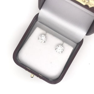 CONTEMPORARY 3 CARAT TOTAL WEIGHT DIAMOND STUD EARRINGS
