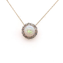 ANTIQUE VICTORIAN ERA OPAL AND DIAMOND NECKLACE