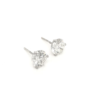 CONTEMPORARY 3 CARAT TOTAL WEIGHT DIAMOND STUD EARRINGS