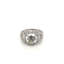 ANTIQUE ART DECO 3.20 CARAT DIAMOND PLATINUM RING