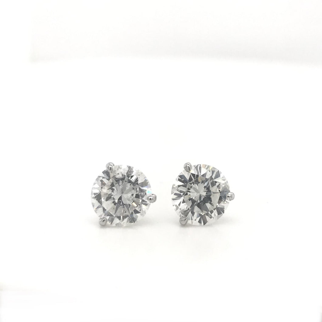 CONTEMPORARY 3 CARAT TOTAL WEIGHT DIAMOND STUD EARRINGS