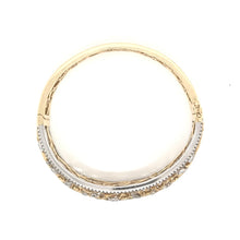 CONTEMPORARY ESTATE DIAMOND FILIGREE BANGLE BRACELET