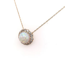 ANTIQUE VICTORIAN ERA OPAL AND DIAMOND NECKLACE