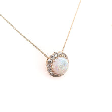 ANTIQUE VICTORIAN ERA OPAL AND DIAMOND NECKLACE