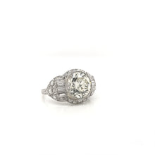 ANTIQUE ART DECO 3.20 CARAT DIAMOND PLATINUM RING